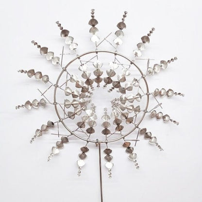 Floroux kinetic metal wind turbine | Unique garden art | Magical outdoor sculpture