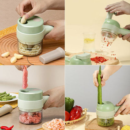 Veggechipper 4-en-1 Ensemble de trancheuse à légumes électrique