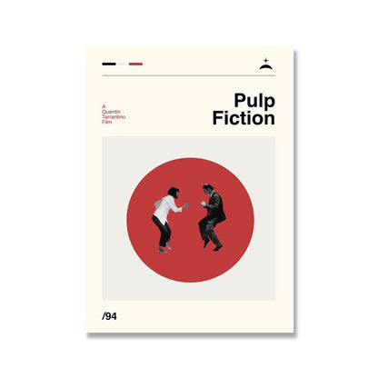 Art mural rétro sur toile avec des films cultes