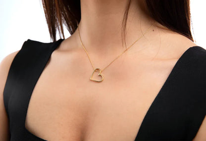 BoldHeart Collier – Élégante Pendentif Cœur Ouvert