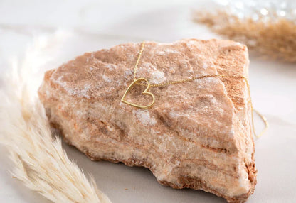 BoldHeart Collier – Élégante Pendentif Cœur Ouvert