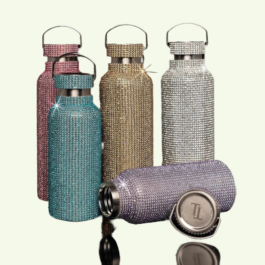 Floroux Glitter Insulated Bottle | Double Layer Stainless Steel | Insulated Bottle for Sports & Travel