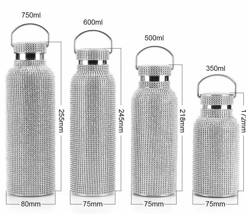 Floroux Glitter Insulated Bottle | Double Layer Stainless Steel | Insulated Bottle for Sports & Travel