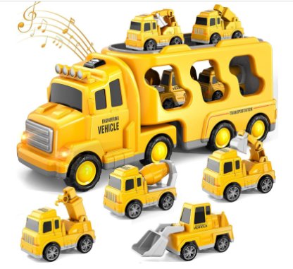 CityBuilder Set - Ensemble de Camions Jouets avec Lumière & Son