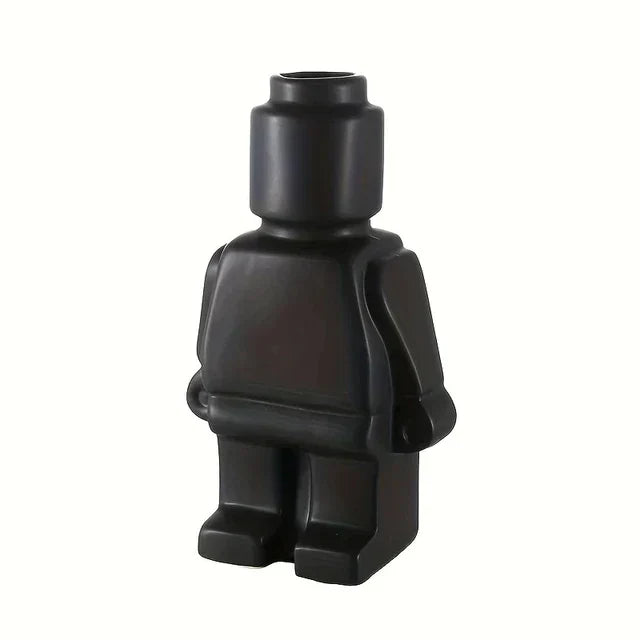Ceramic vase Floroux in Lego style | Creative decoration | Elegant home accessories