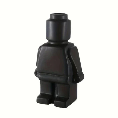 Ceramic vase Floroux in Lego style | Creative decoration | Elegant home accessories