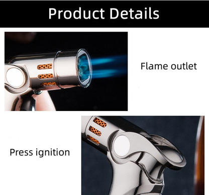 Floroux Briquet Turbo Coupe-vent | Boîtier en Métal | Design Élégant | Résistant au Vent