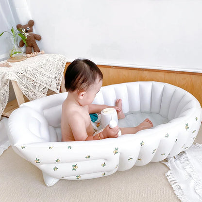 Blow Up Baby Bath™ - Baignoire pour bébé gonflable et sécurisée pour intérieur et extérieur