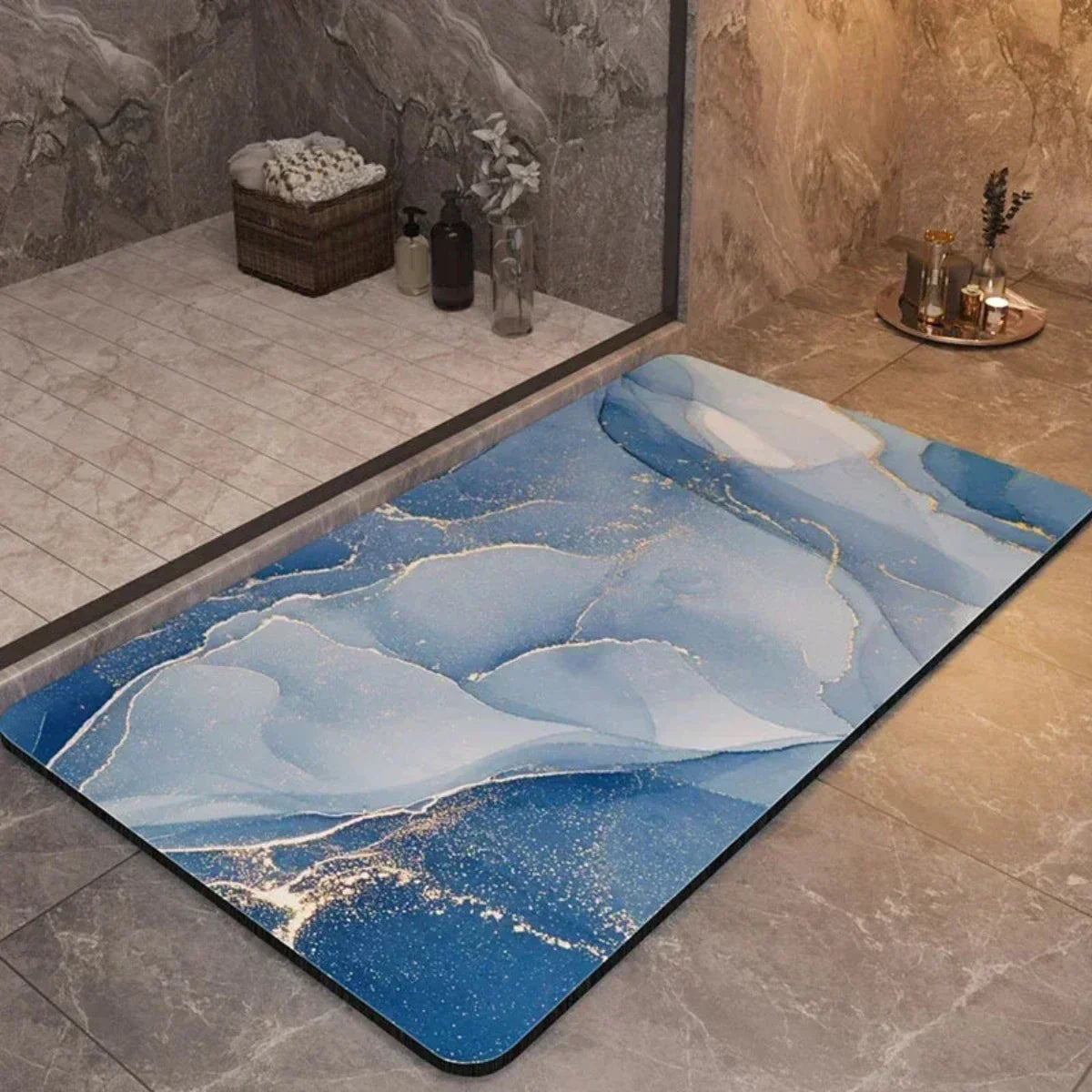 Floroux de Bain Antidérapant et Ultra-absorbant - Sèche rapidement