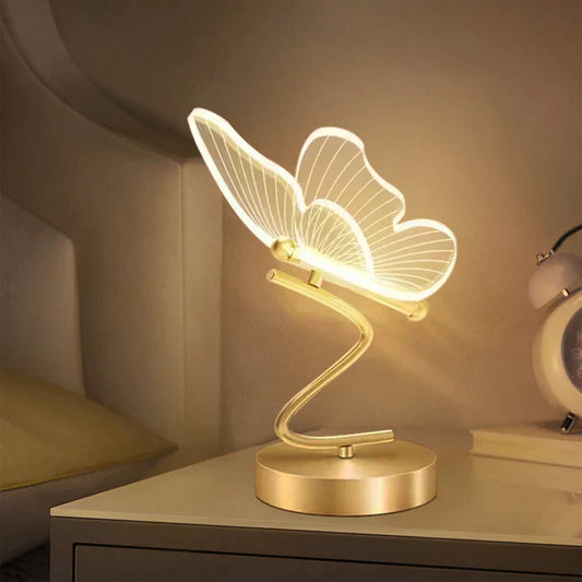 Lampe de table LED inspirée des papillons