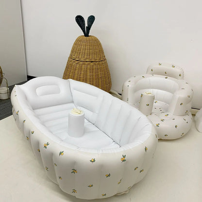 Blow Up Baby Bath™ - Baignoire pour bébé gonflable et sécurisée pour l'intérieur et l'extérieur