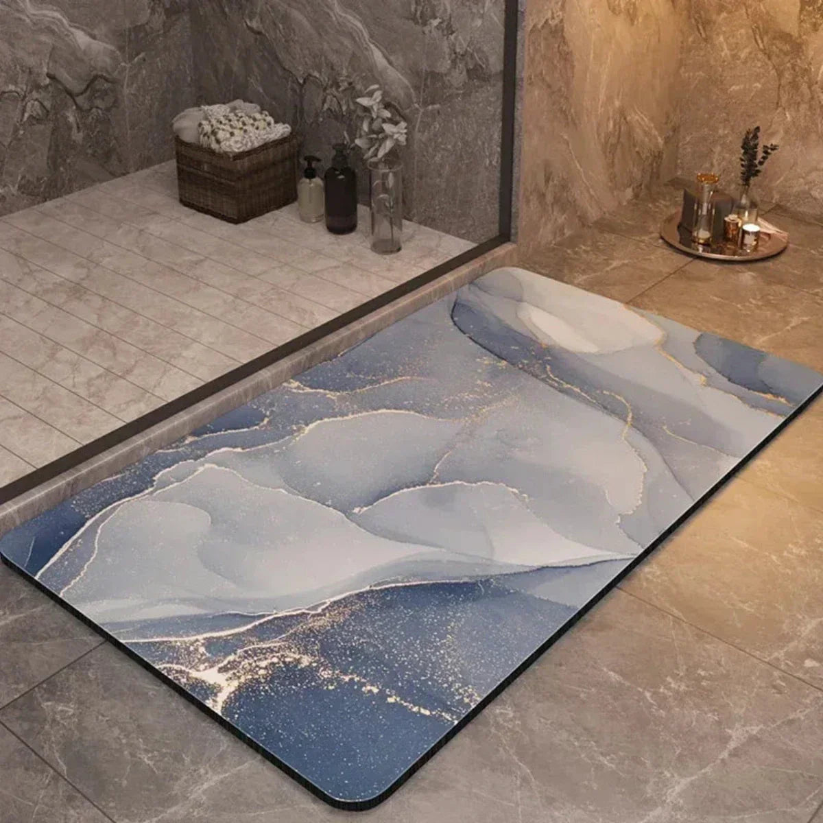 Floroux de Bain Antidérapant et Ultra-absorbant - Sèche rapidement