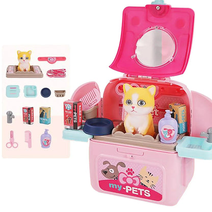 Pet Paradise - Ensemble de soins pour animaux portable pour enfants