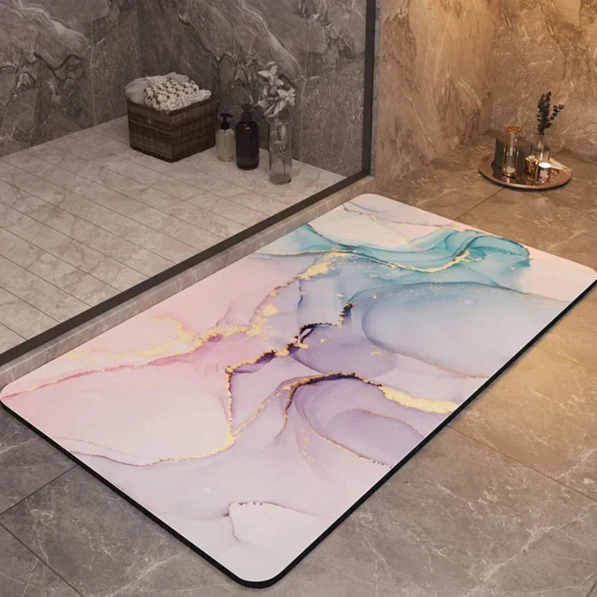 Floroux de Bain Antidérapant et Ultra-absorbant - Sèche rapidement