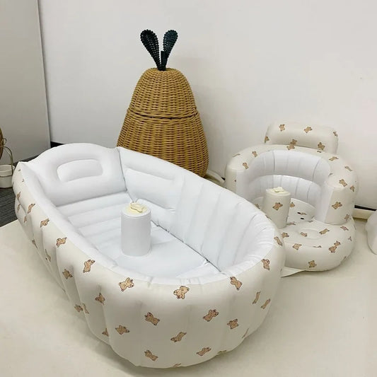 Blow Up Baby Bath™ - Baignoire pour bébé gonflable et sécurisée pour l'intérieur et l'extérieur