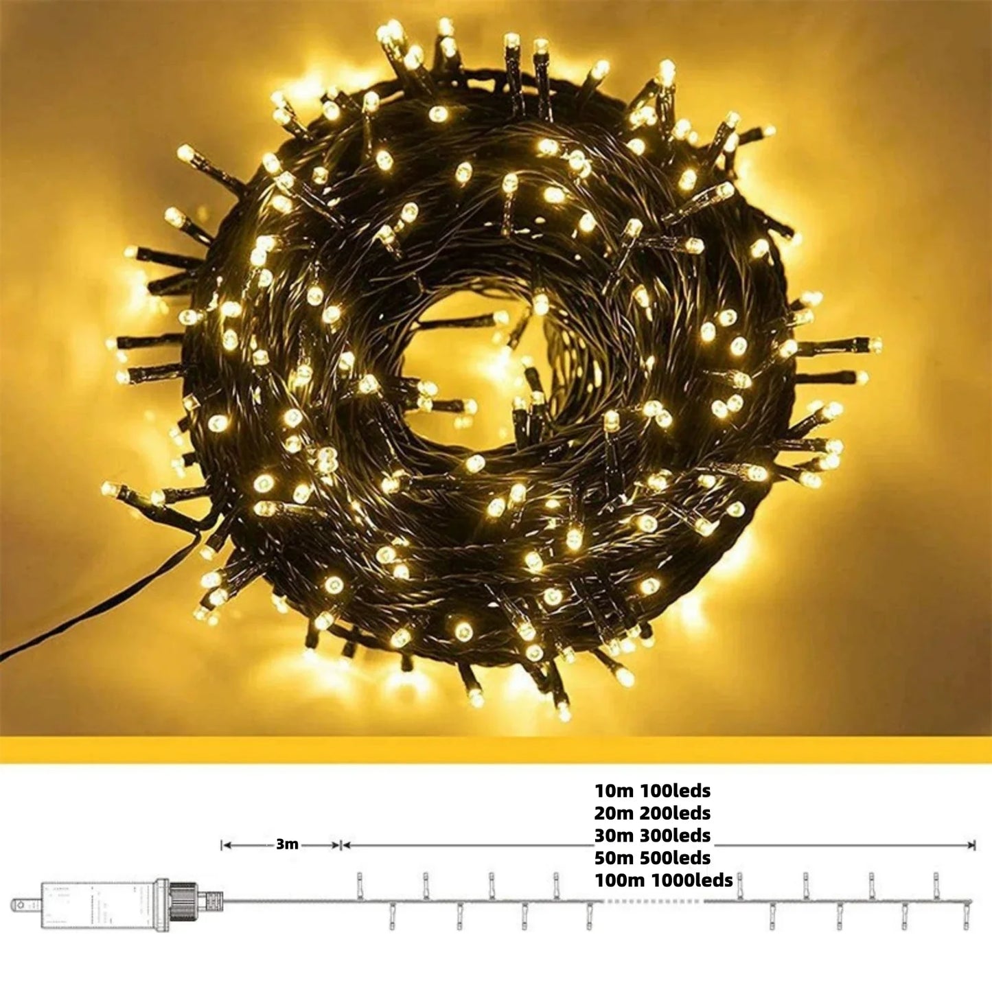 Kerst Delight - Éclairage de rideau LED magique pour l'extérieur