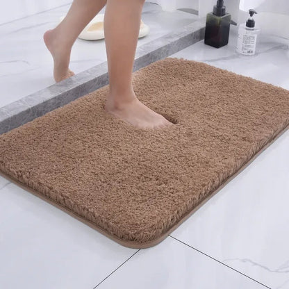 Floroux de Bain Ultra-Doux en fourrure et microfibre - Antidérapant et absorbant