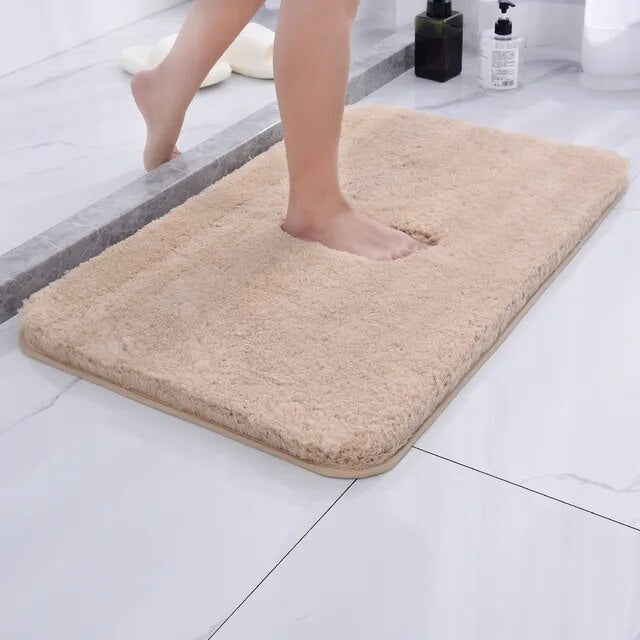 Floroux de Bain Ultra-Doux en fourrure et microfibre - Antidérapant et absorbant