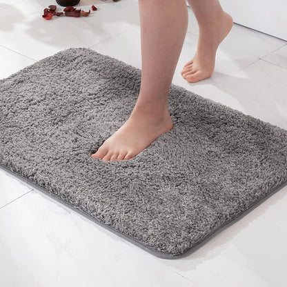 Floroux de Bain Ultra-Doux en fourrure et microfibre - Antidérapant et absorbant