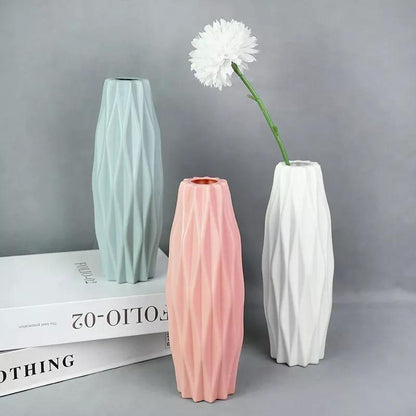 Floroux Geometric Flower Vase | Narrow Vase | Modern Design | Home & Office Decoration