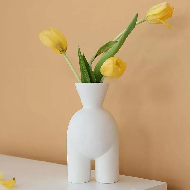 Floroux ceramic vases with human design | Minimalist art object | Home & office decor