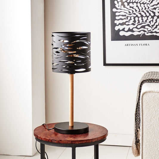 Floroux – Belle lampe de table en métal noir pour une atmosphère moderne
