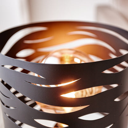 Floroux – Belle lampe de table en métal noir pour une atmosphère moderne