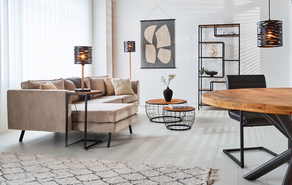 Noiréa – Lampe de table design noir contemporain