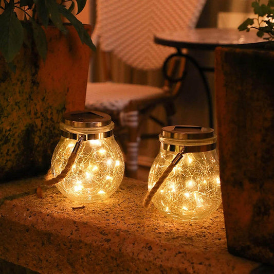 Floroux – Lampe de table en verre alimentée par solaire pour une lumière conviviale et écologique