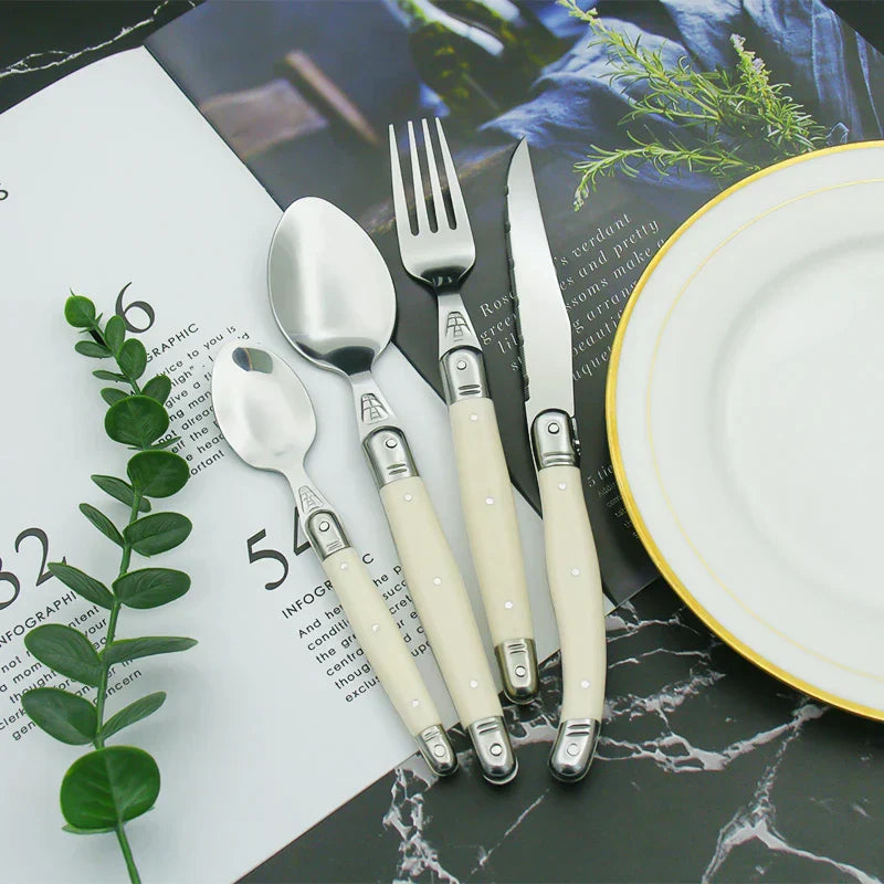 Set de couverts Laguiole couleur ivoire