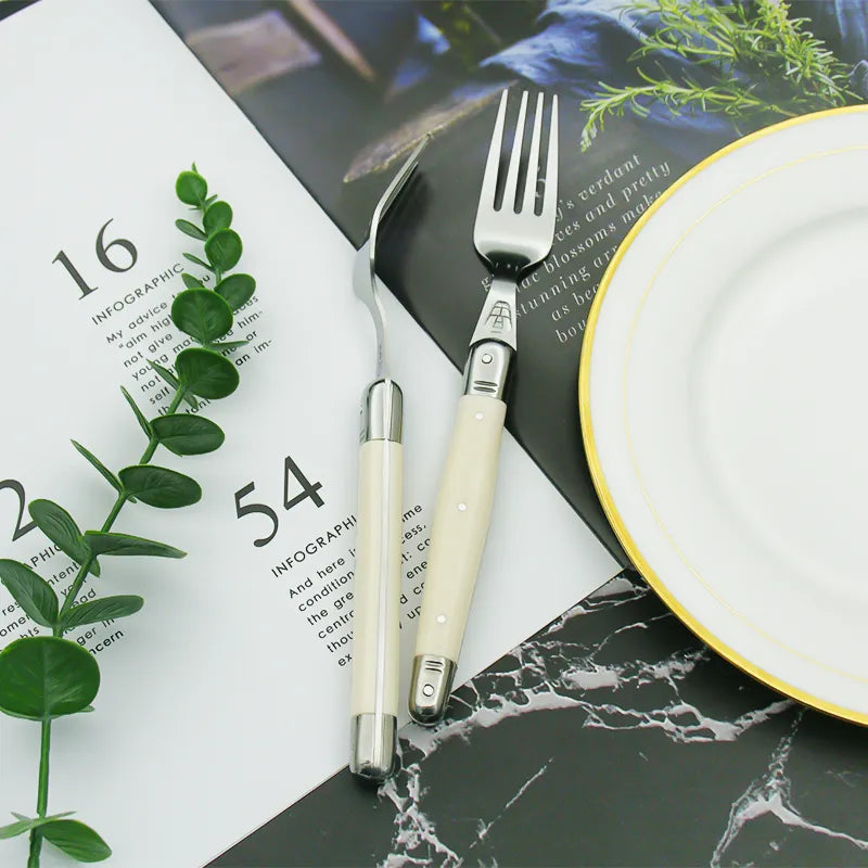 Coffret de couverts Laguiole couleur ivoire