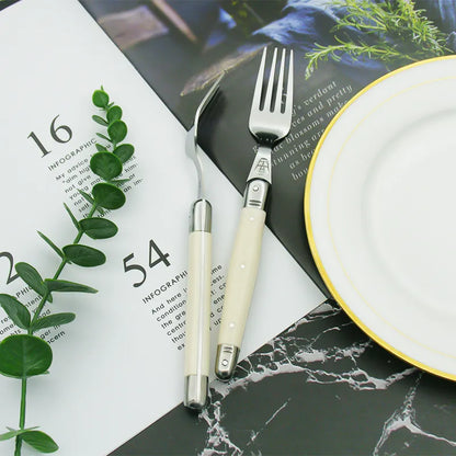 Coffret de couverts Laguiole couleur ivoire