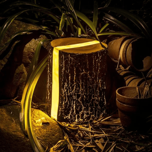 Floroux | Lampe LED élégante en tronc de bois