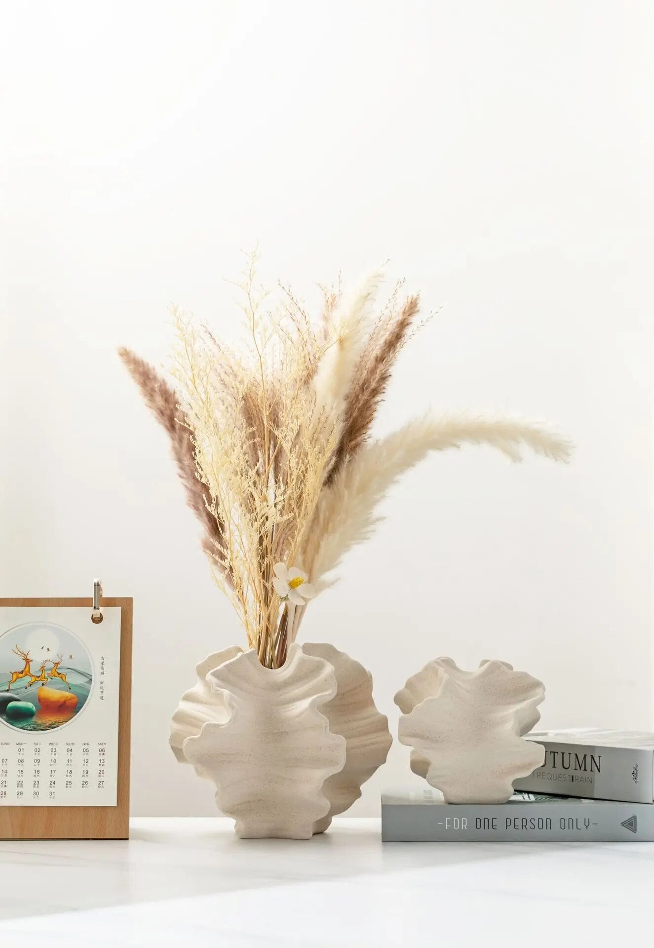 Floroux - Vase en céramique avec plis