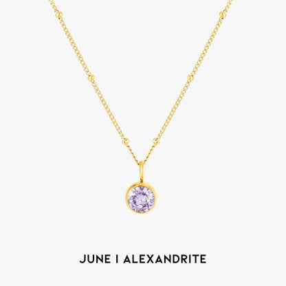 Aurora Pierre de Naissance Collier - Une Envoûtante Connexion