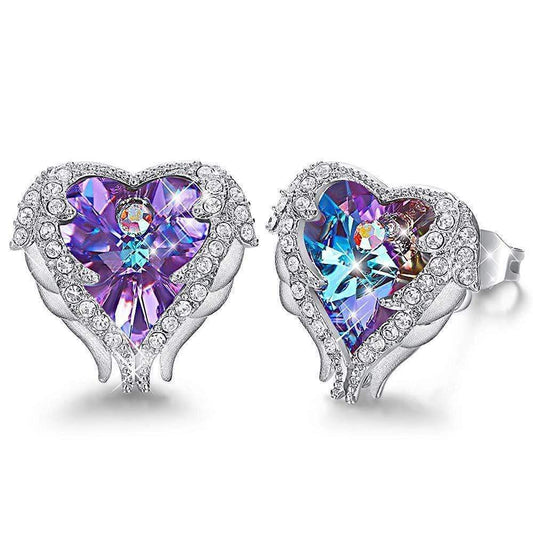 Celina – Boucles d'oreilles élégantes en ailes d'ange en argent