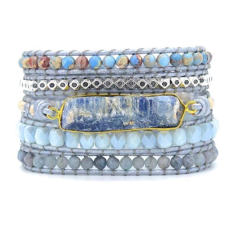 Aurina – Envoûtante Bracelet en Topaze Bleue