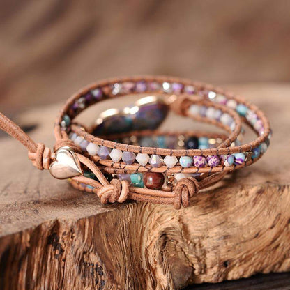 Amaris - Élégante Bracelet en Jaspe en Forme de Coeur