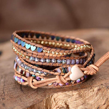 AmoraCharm - Jaspe Bracelet enroulé pour Amour & Protection