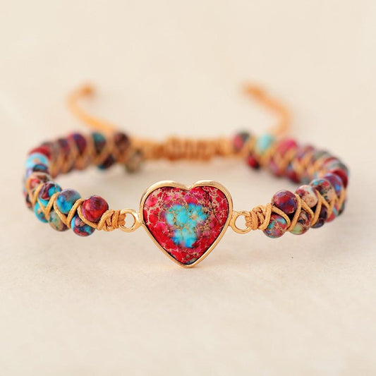 Amalina - Bracelet d'amitié en forme de cœur élégante
