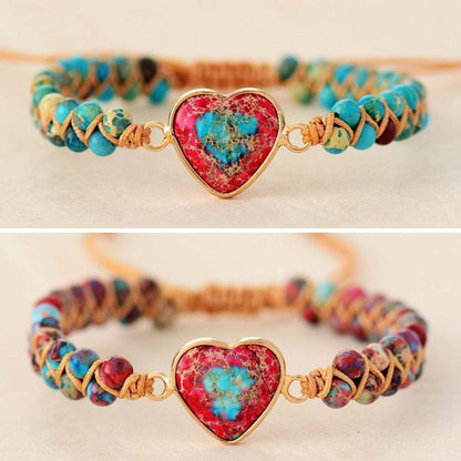 Amalina - Bracelet d'amitié en forme de cœur élégante