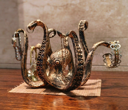 Porte-tasse Rustique Kraken Octopus – Organisateur de Tasse Nautique, Capacité de 8 Tasses