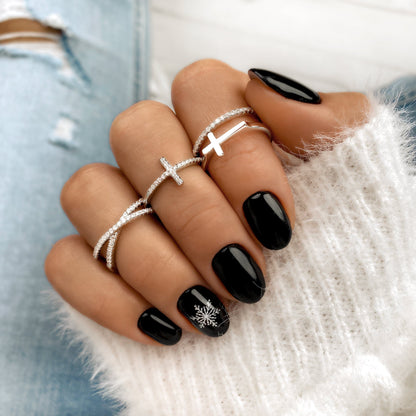 Bague croisée en zirconium élégante - Croyez avec style