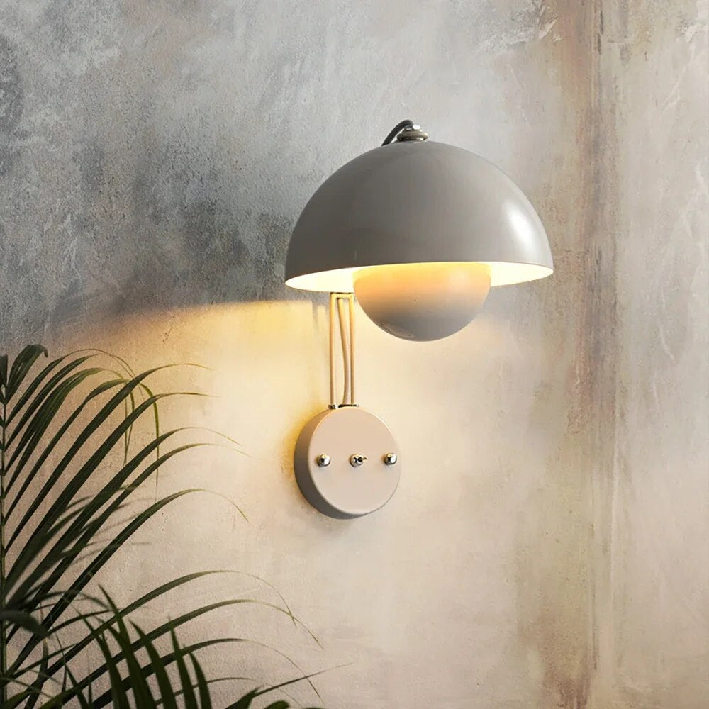 Floroux - Charmante lampe murale champignon pour un éclat confortable et élégant