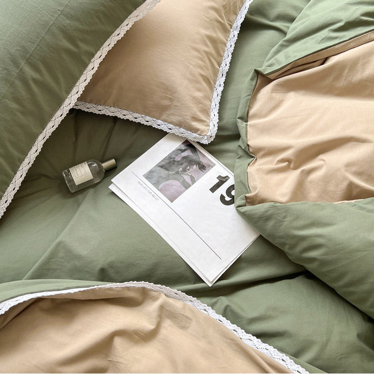 Ensemble de literie Floroux avec dentelle