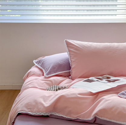 Ensemble de literie Floroux avec dentelle