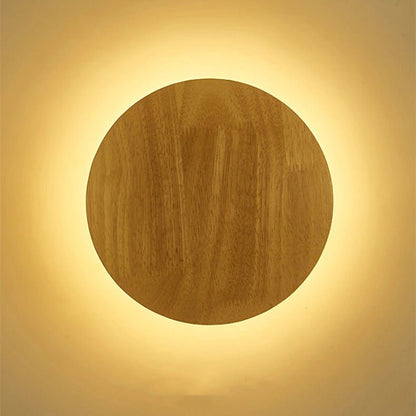 Applique de chevet en bois rond