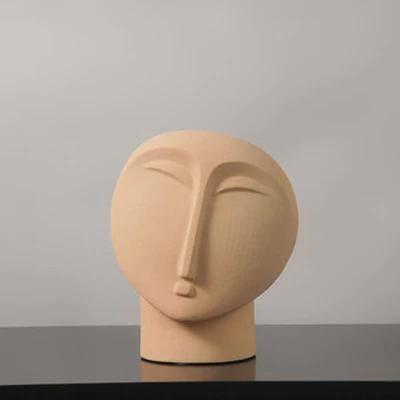 Floroux Abstract Face Vase | Sculptural Design | Handcrafted Decorative Vase | Modern Home Accessory