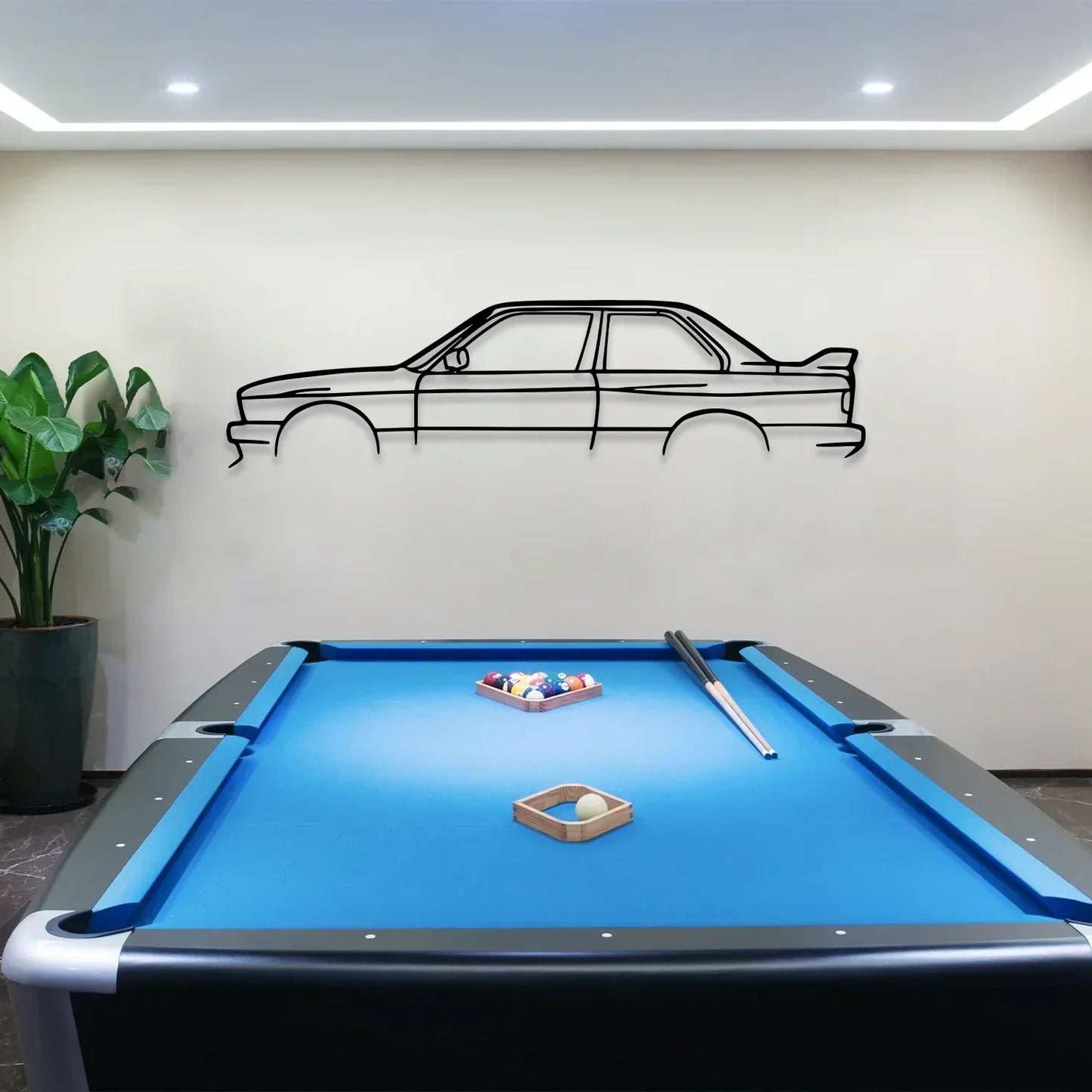 Floroux E30 M3 Metal Art Wall | Car Silhouette | Decor for Car Enthusiasts | Wall Decor | Gift Idea