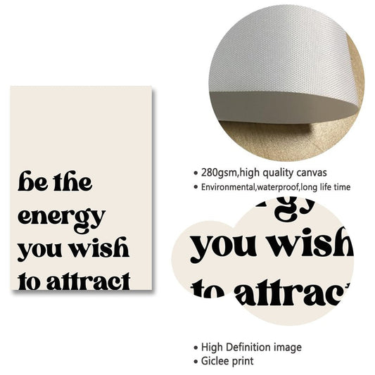 Affiche sur le thème "loi de l'attraction"